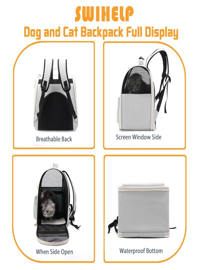 اس دبليو اي هيلب حقيبة ظهر لحمل الحيوانات الأليفة من سوي هيلب، حقيبة ظهر فقاعية للقطط، حقيبة حمل للكلاب الصغيرة والجراء - Image 3